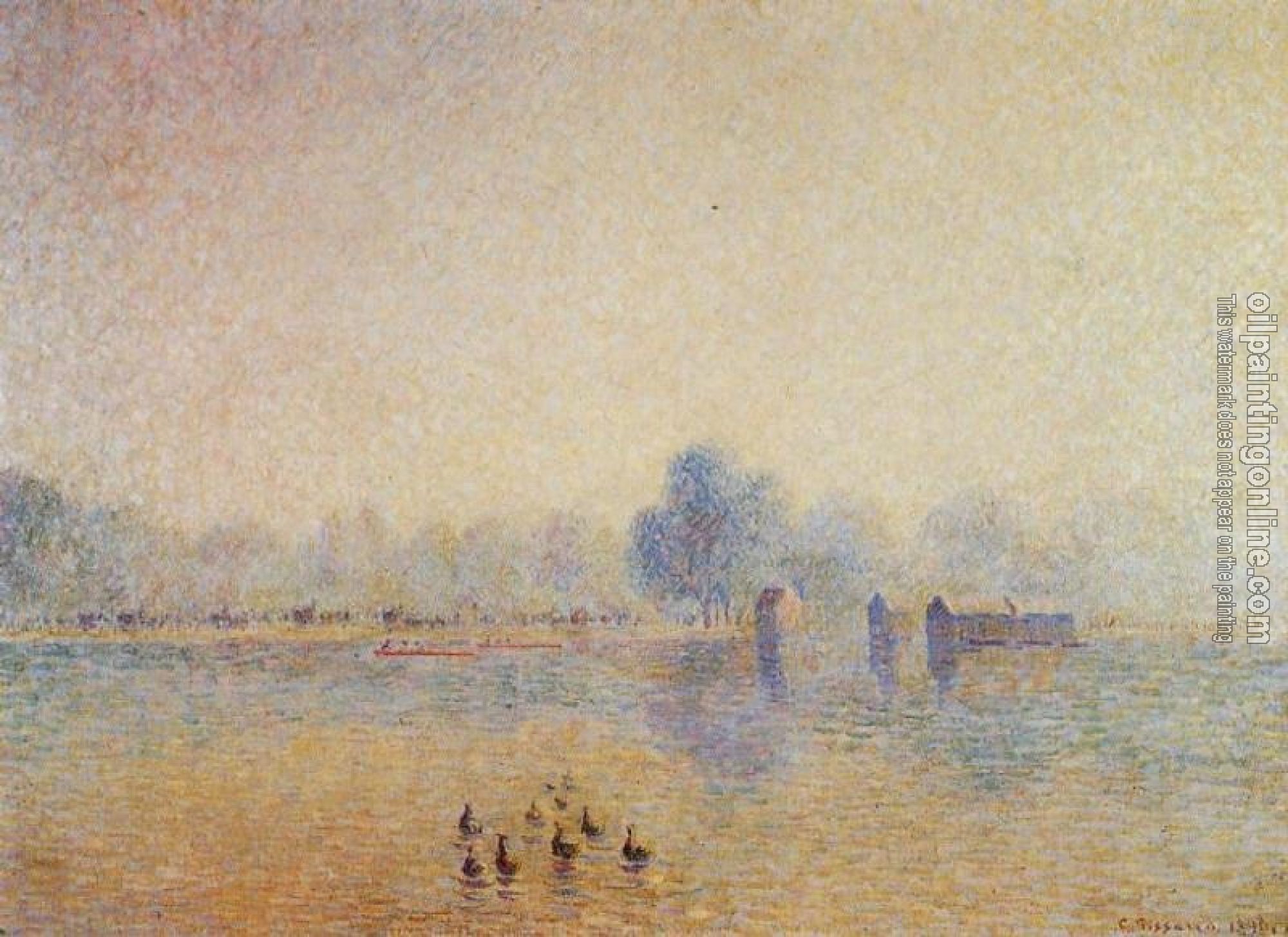 Pissarro, Camille - The Serpentine, Hyde Park, Fog Effect